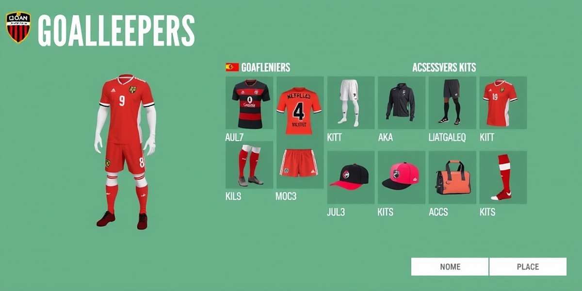 Goan Goalkeepers Customization Options Goan Goalkeepers customization screen showing various Goan-inspired kits and accessories